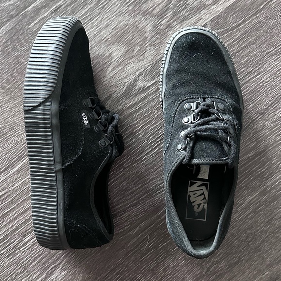 Vans Authentic Platform Black Mono Shoes - Picture 3 of 5